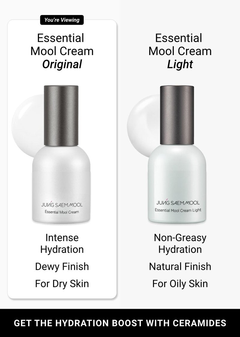 JUNG SAEM MOOL Essential Mool Cream | Hydrating Primer for a Long-Lasting Foundation Makeup, Glow Finish, Centella and Panthenol for Glass Skin Korean Skincare (Original, 1 Fl Oz)