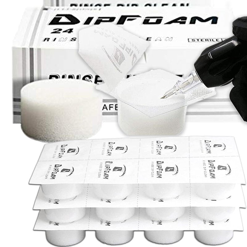 MIUXIA Dip Foam - 24Pcs Dip Cups Rinse Caps Tip Rinse Dip Clean Professional Cartridge Dip Foam Cleaning…