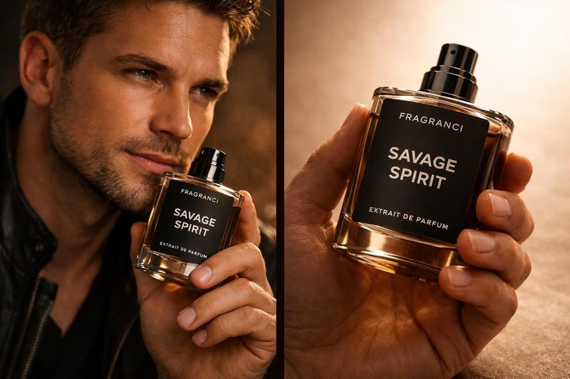 Savage Spirit Perfume for Men - Extrait de Parfum with Fresh Spicy & Amber Notes | Vegan Formula - 50ml
