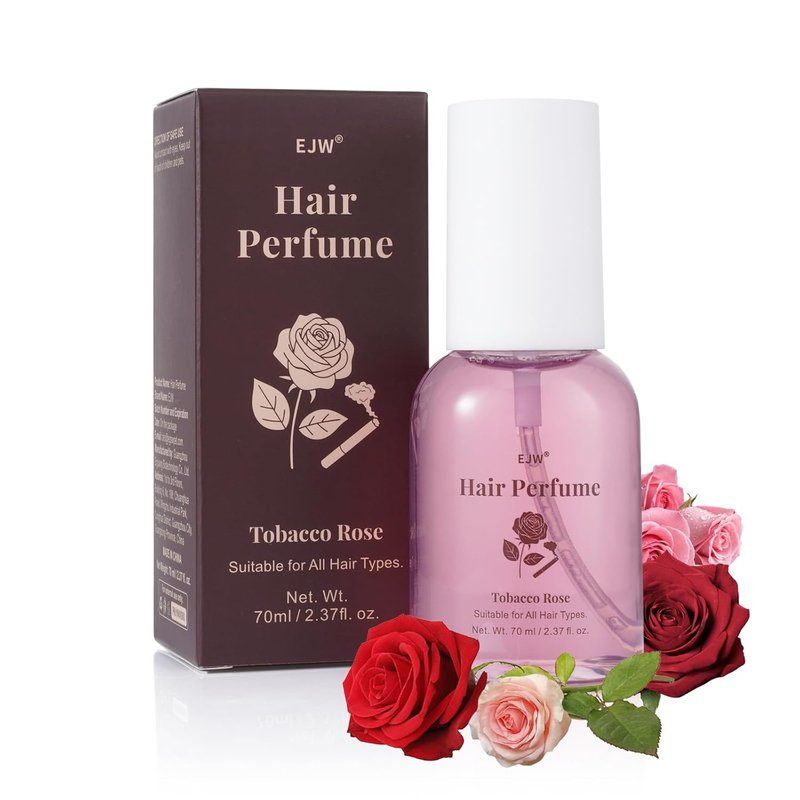 EJW Tobacco Rose Hair Perfume - Alcohol-Free Fragrance Mist with Collagen & Coconut Oil | 1.23 fl oz