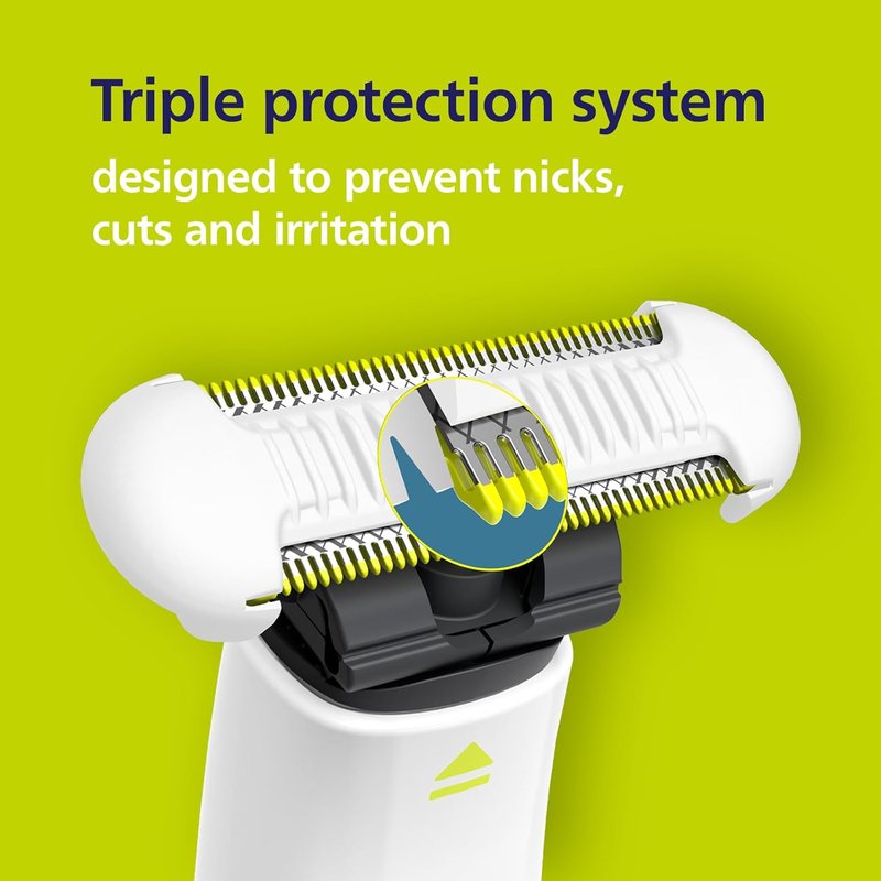 Philips Norelco OneBlade Replacement Blades - Durable Stainless Steel, Extra Skin Protection | 2 Count, QP229/80