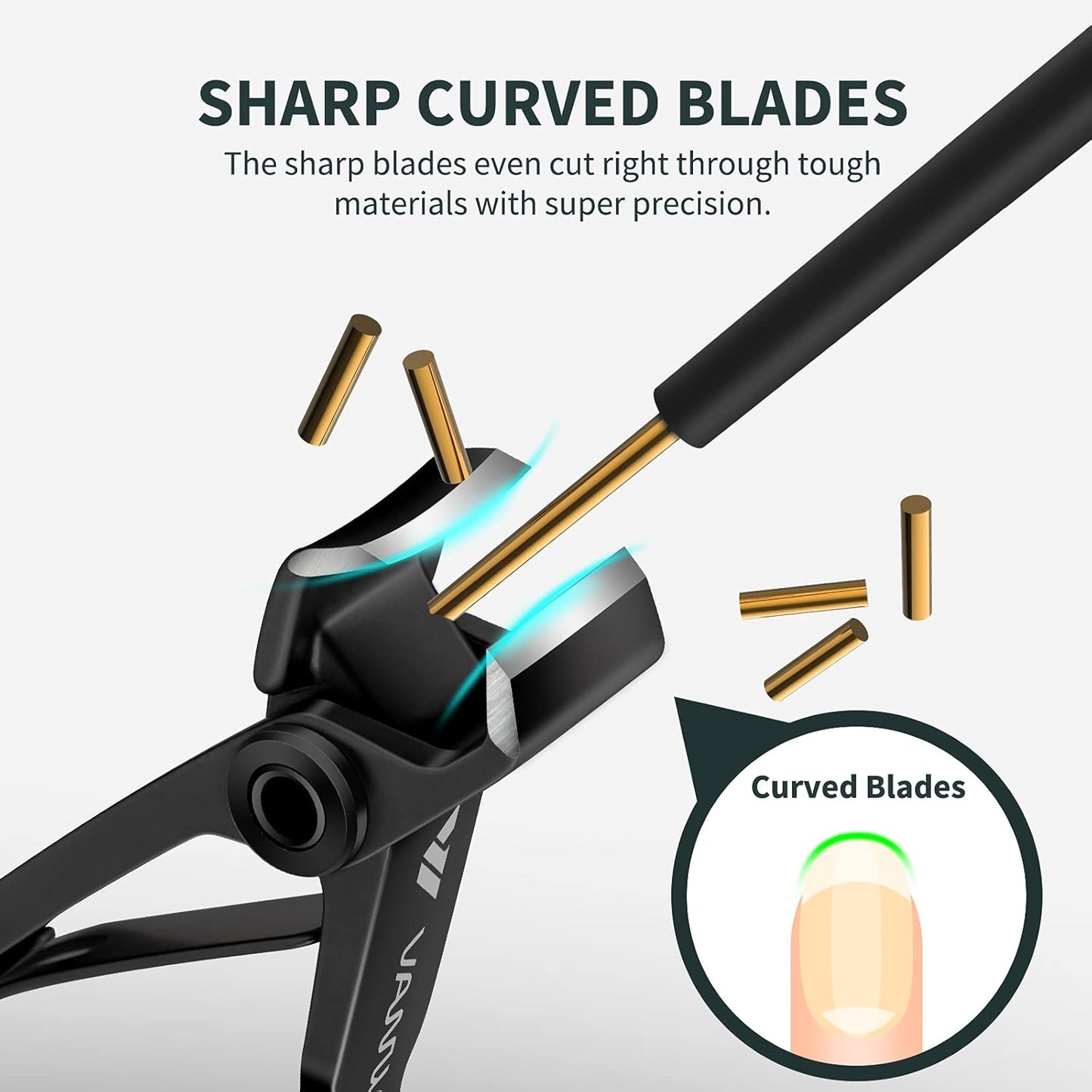 Thick Nail Clippers - Oversized 16mm Jaw Opening | Heavy Duty Stainless Steel Toenail Cutter for Seniors