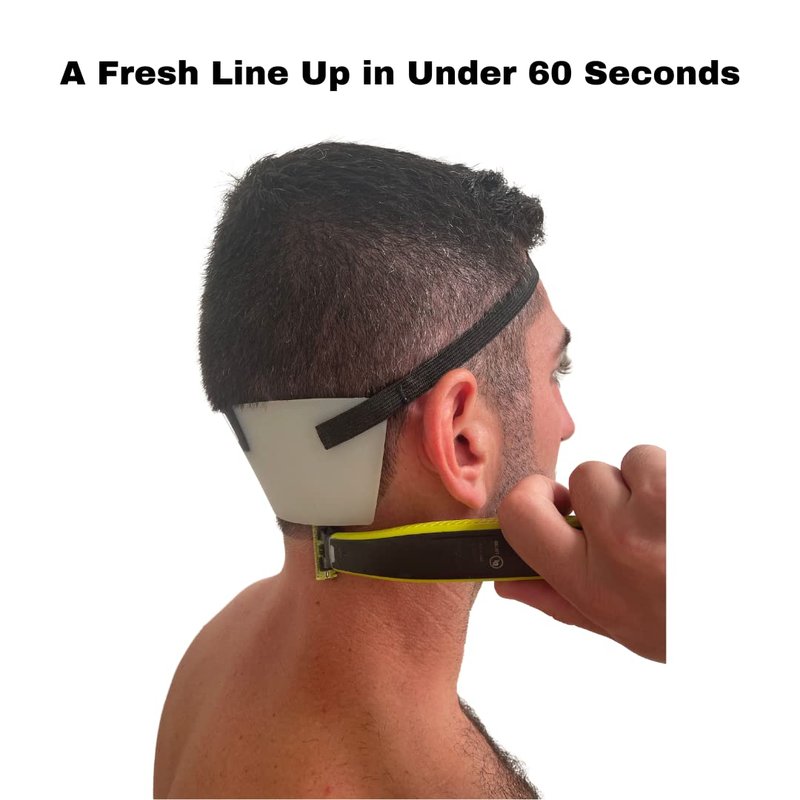 EdgUp 2.0 Professional Barber Neckline Shaving Template - DIY Haircut Stencil Tool for Perfect Fades & Lineups