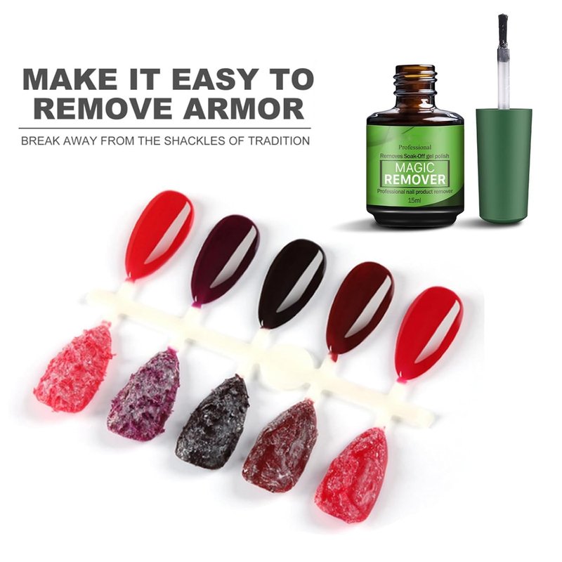 15ML Gel Nail Polish Remover, Gel Polish Remover for Nails, Professional Remove Gel Nail Polish, Quick & Easy Polish Remover In 2-3 Minutes