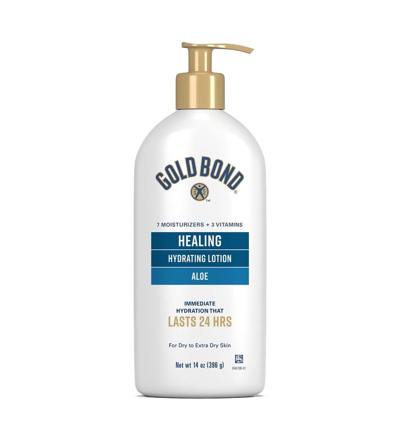 Gold Bond Healing Hydrating Lotion, 14 oz., Body Lotion with Aloe, Moisturizes, Immediate 24-Hour Hydration
