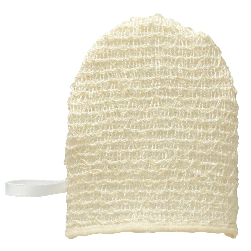 Silk Face Mitten 100% Natural | Exfoliating Facial Puff for Sensitive Skin, Dry Skin, Blackheads, Pore Care, Gentle Peeling | Japanese Skincare Mitt | Rich Silk Face Towel Made in Japan