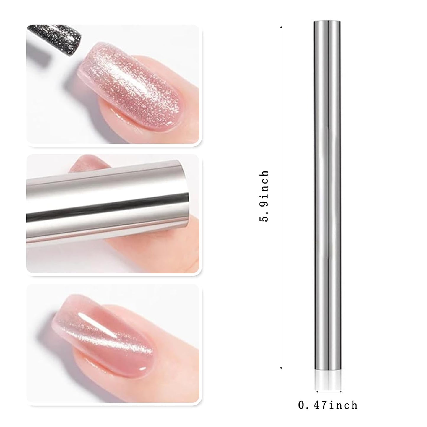 WOKOTO 5Pcs Nail Magnet For Cat Eye Nails Designs Magnet Pens Big Cylinder Magnet Stick And 4 In 1 Magnet Blocks Nail Art Tools For Nail Art Cat Eye Magnet For Nails Cat Eye Magnets For Women Nails