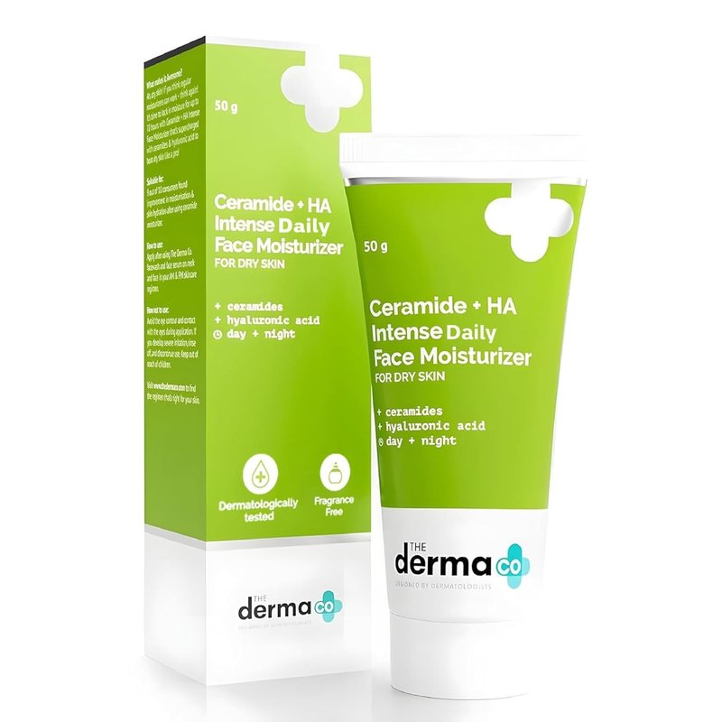 Ceramide + HA Daily Face Moisturizer - Long-Lasting Hydration & Fragrance-Free | 1.76 Oz/50g