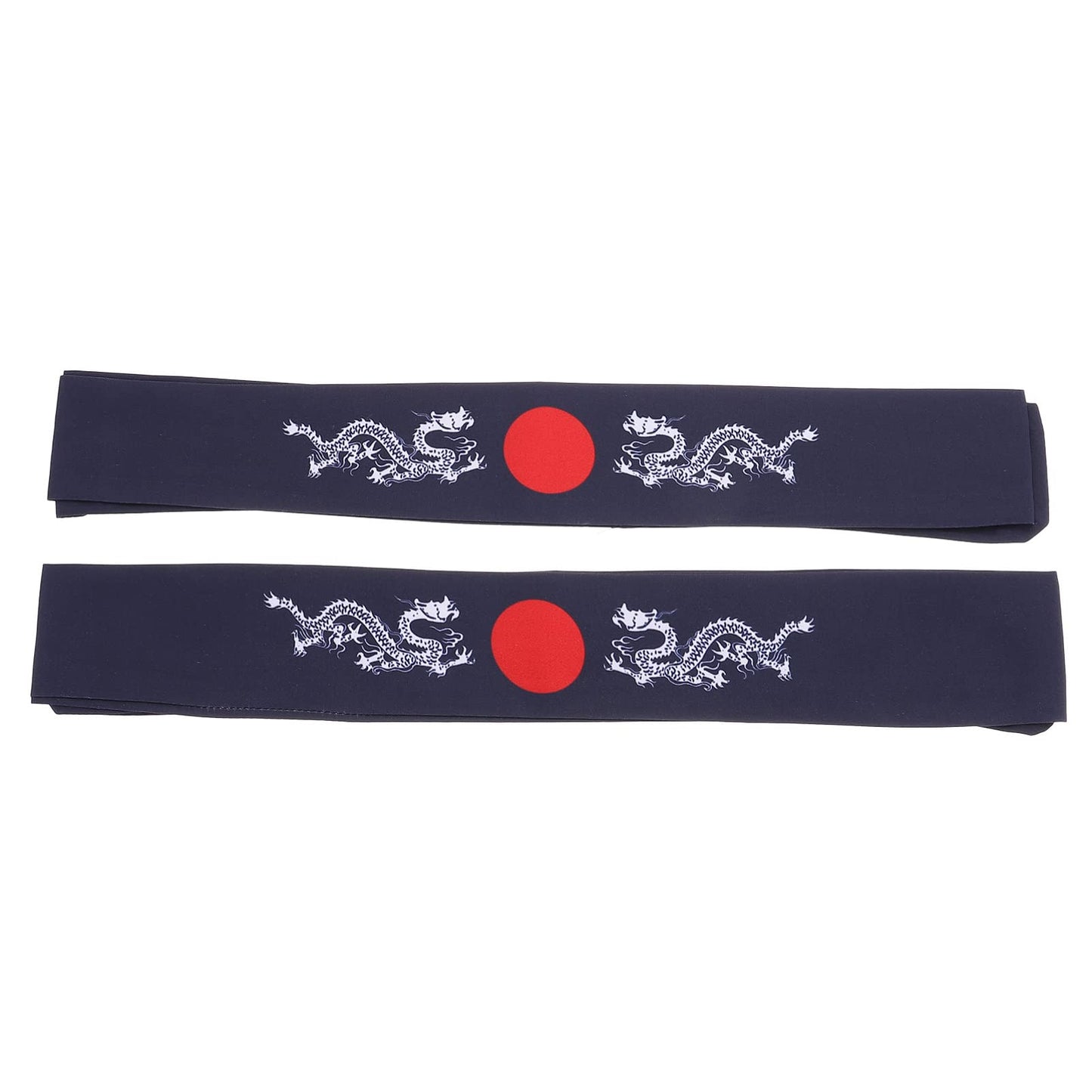 Uonlytech Mens Headband 2pcs Japanese Bushido Headbands, Bushido Hachimaki Chef Bandana Tie Samurai for Sports Exercise Cooking Kitchen Bandana