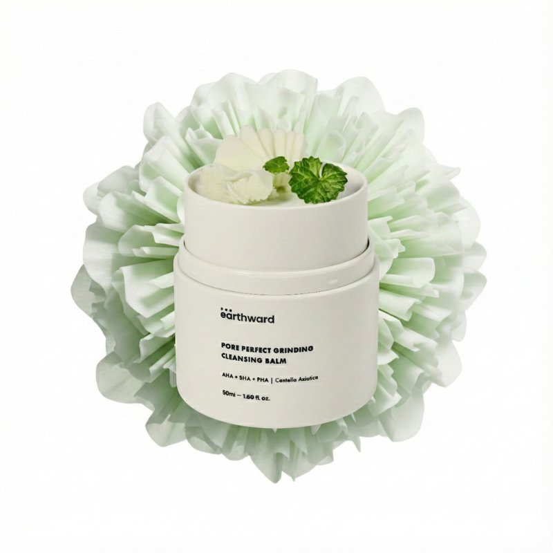 EARTHWARD Pore Perfect Grinding Cleansing Balm I Korean gentle make up remover I excellent for eye makeup I waterproof makeup I pore cleansing I blackheads I oil control