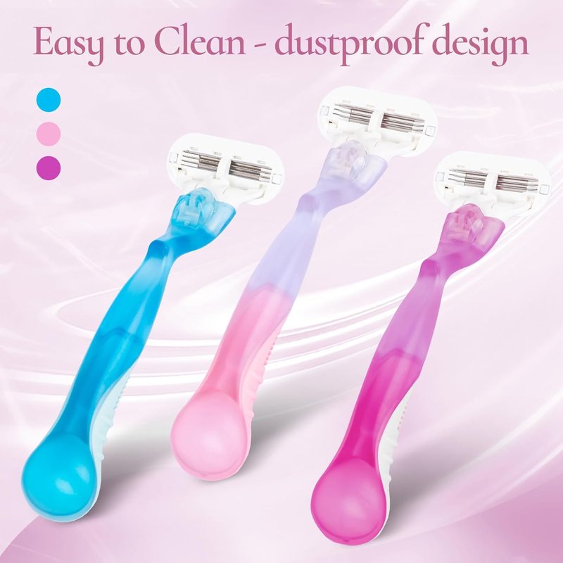 Gillette Venus Replacement Handle - Non-Slip Ergonomic Razor Handle for Women | Comfort Glide (Blue)