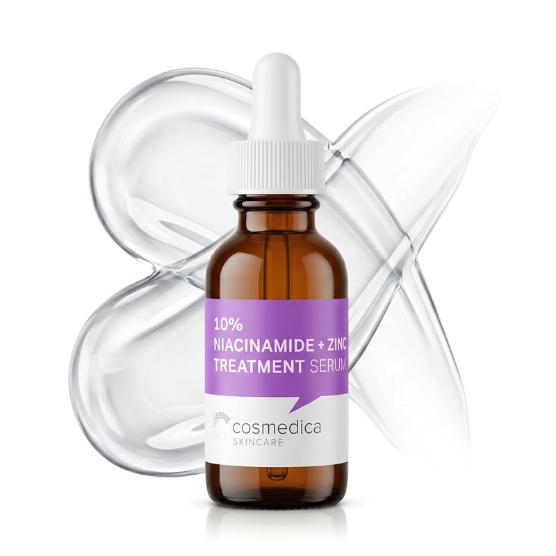 Cosmedica Skincare Niacinamide + Zinc Treatment Serum - Hydrating Formula with Hyaluronic Acid, 1 oz