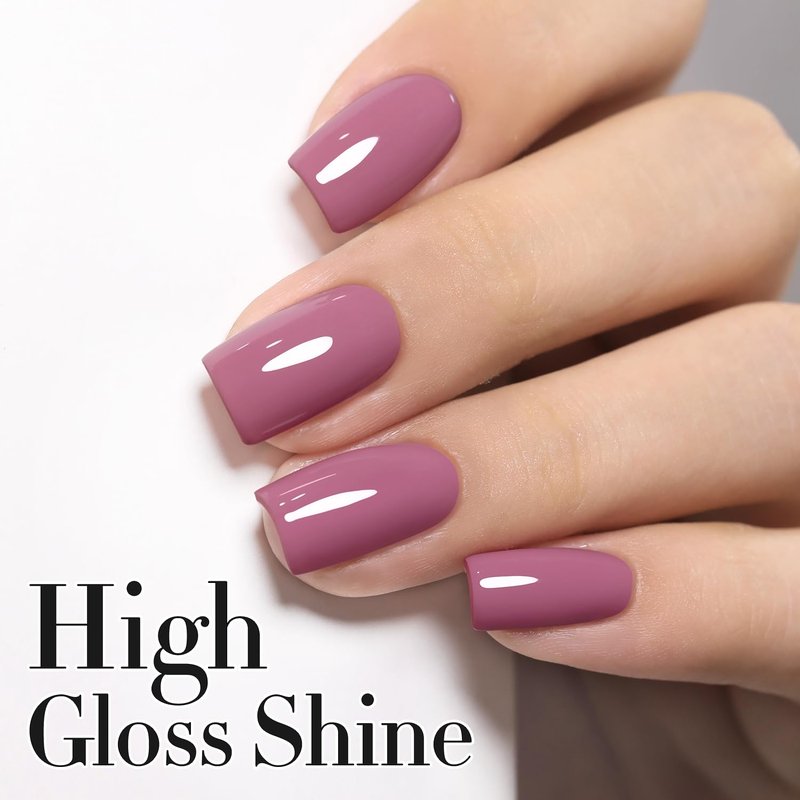 **Double Rhythm Gel Polish - Pure Sheer Soak Off Formula for DIY Manicure | Wine Purple 15ML**