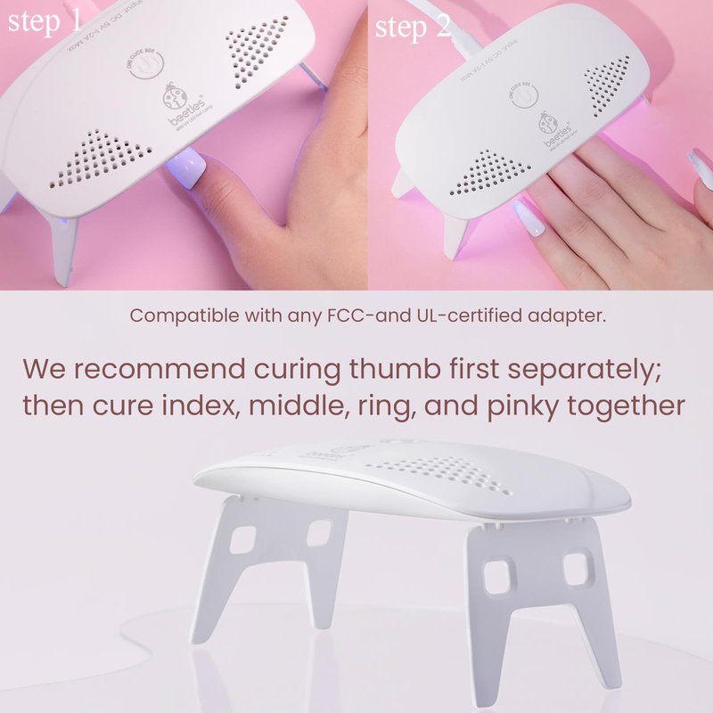 Beetles Uv Light for Nails Mini Nail Lamp Poly Nail Gel Curing Lamp Nail Gel Portable UV Led Nail Light for Gel Top Coat Gel Nail Polish Manicure Tool DIY Nail Art