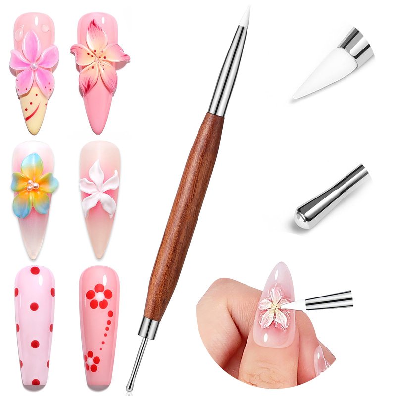 SAVILAND 5PCS Kolinsky Acrylic Nail Brush Set: Size 4# 8# 10# 12# 16# Acrylic Nail Brushes for Acrylics Application, Professional Acrylics Brushes for Nails Set Nails Extension & 3D Carving