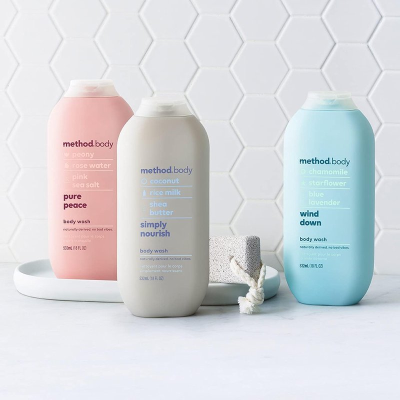 Method Body Wash, Simply Nourish, Paraben and Phthalate Free, 18 oz (Pack of 2)