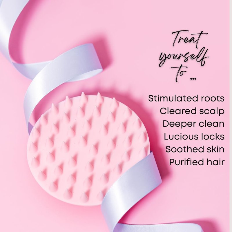LiquiLinks Scalp Exfoliator - Spa Accessory for Hair Washing, Scalp Stimulation and Promotion of Hair Growth - Essential Beauty Tool for Teen Girls Dove Grey