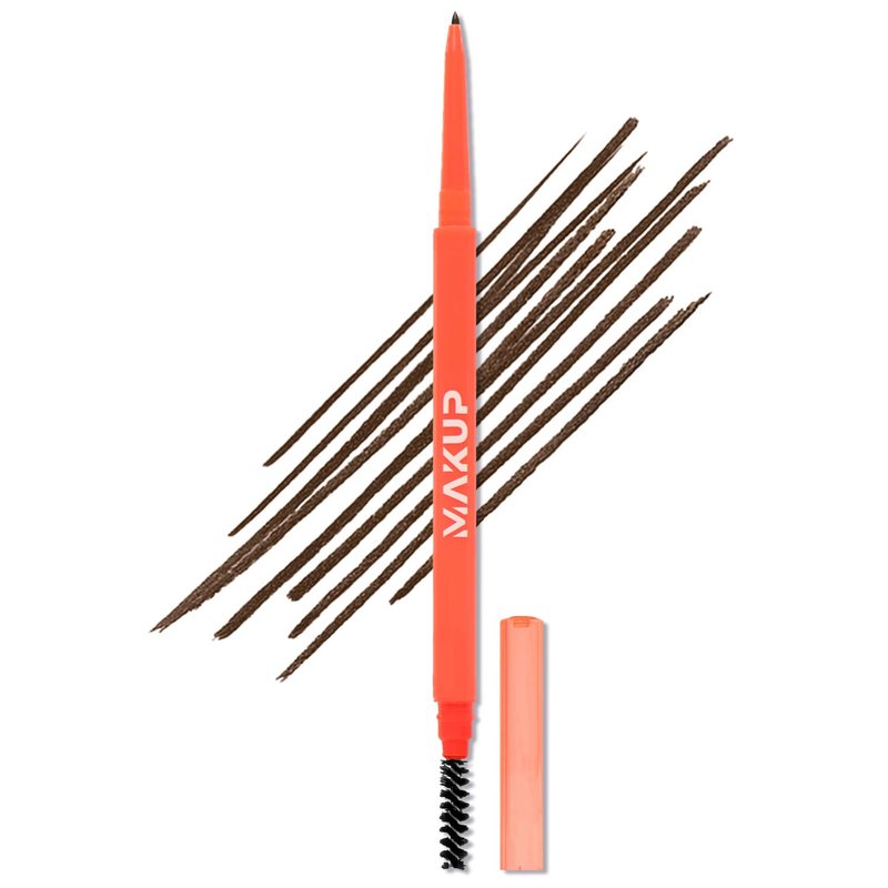 Makup Beauty Skinny Brow - Ultra Thin Eyebrow Pencil, Waterproof, Precise Micro Brow Pencil creates Hair-like Strokes for Full, Natural Brows Medium to Dark Brown (Brunette)