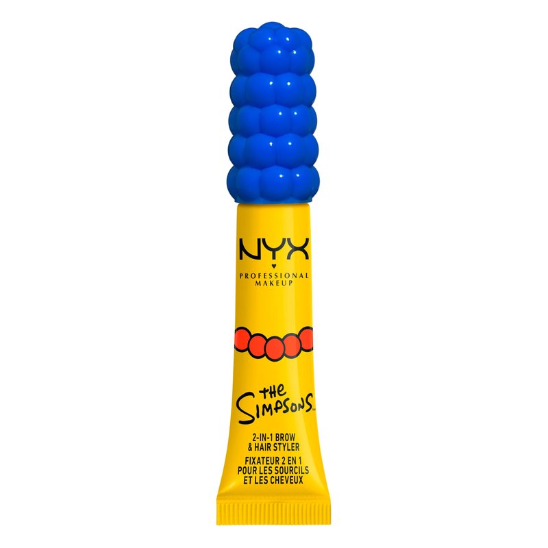 NYX PROFESSIONAL MAKEUP Marge Simpson Mega Glue, 2-in-1 Eyebrow Gel & Hair Taming Wand With Slick and Strong Hold, The Simpsons Collaboration, Vegan & Cruelty-Free