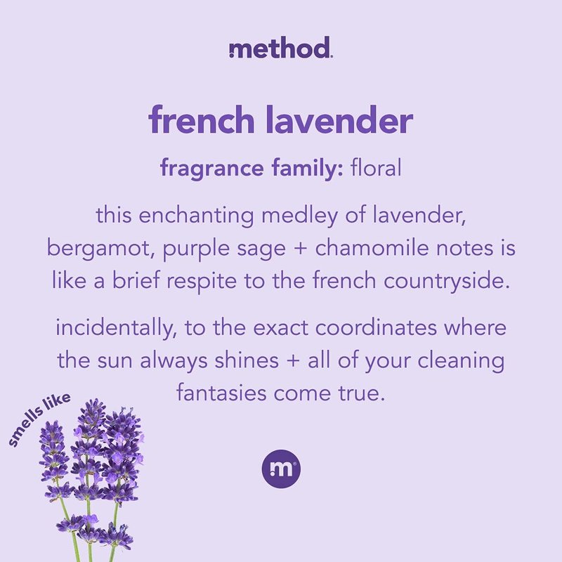 Method All-Purpose Cleaner Spray - French Lavender Scent | Ideal for Counters & Tiles, 28 Fl Oz (Pack of 2)