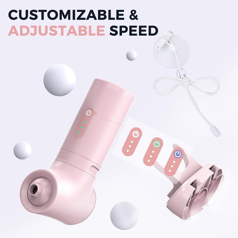 MOMFANN Bath Jet Spa - Cordless Portable Bubble Maker with 3-Level Adjustable Speed | Light Pink