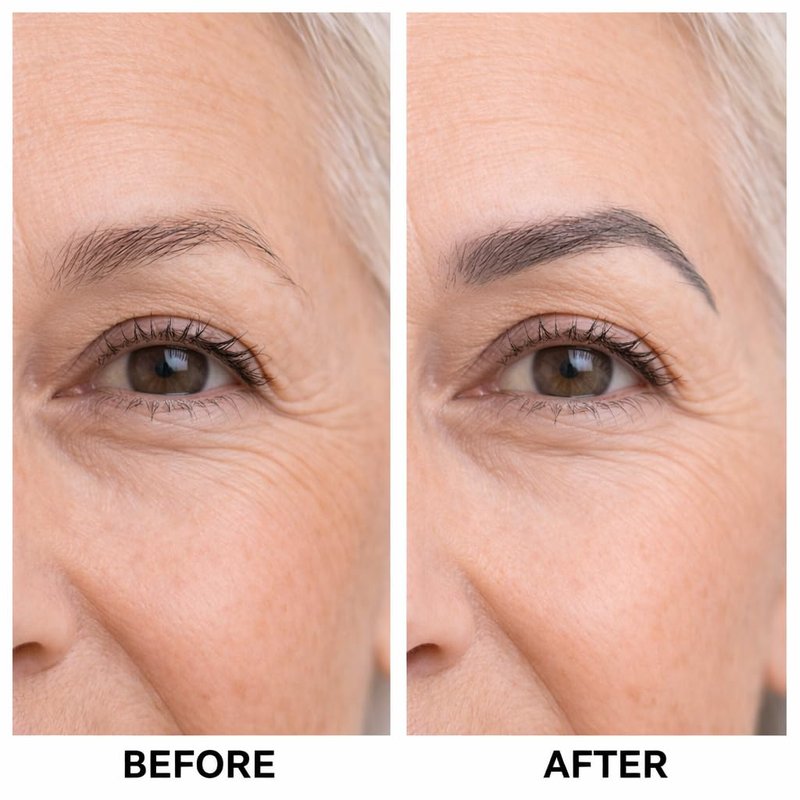 Grey Eyebrow Pencil for Older Women Soft, Retractable Gray Eyebrow Pencil for Women, Ultra Fine Brow Pencil for Gray Hair with Brush, Long lasting, Sweatproof, Grey, YES.EYE DO