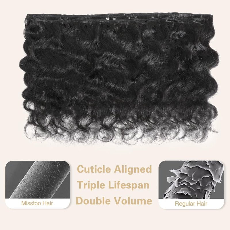 Misstoo 15A Cambodian Body Wave Bundles, 3 Bundles 18 20 22 Inch, Ultra Thin Double Drawn Sew In Weft, Unprocessed Raw Virgin Real Human Hair Extensions, Cuticle Aligned, Triple Lifespan, Reusable