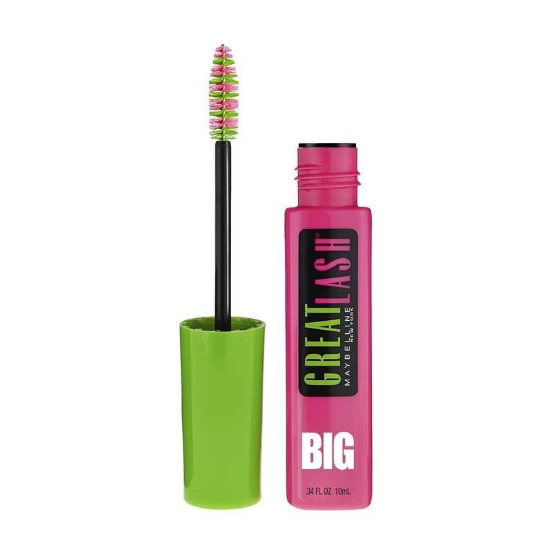 Maybelline Great Lash BIG Mascara - Volumizing, Thickening & Lengthening - Blackest Black, 1 Count