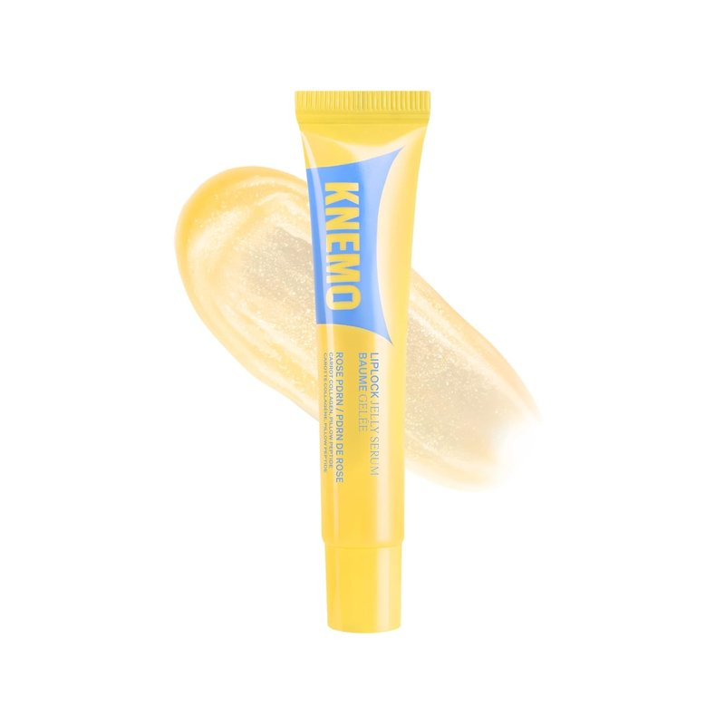 LipLock Jelly Serum for Dry Lips - Long-Lasting Hydration & Plumping Gloss with Rose PDRN | Lemon Custard Tinted Balm
