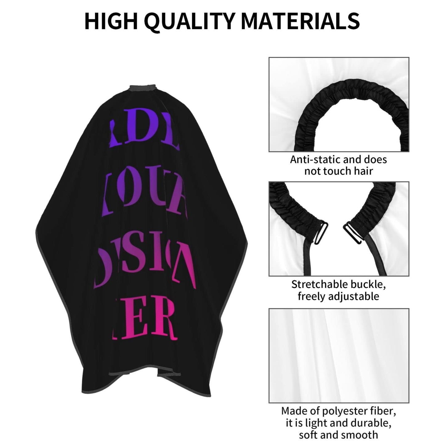 wxyzdq Custom Personalized Barber Cape for Men Salon Cape Design Your Barbershop Logo Name Image Text Hair Cutting Cape for Hair Stylist