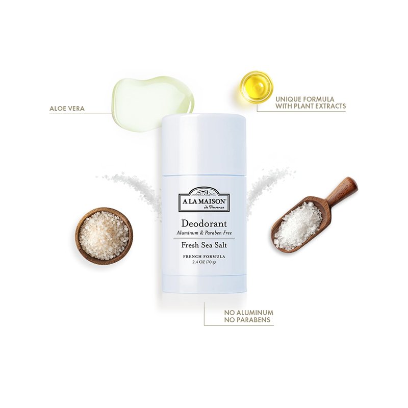 A La Maison Fresh Sea Salt Aluminum Free Deodorant for Women and Men - Natural Deodorant