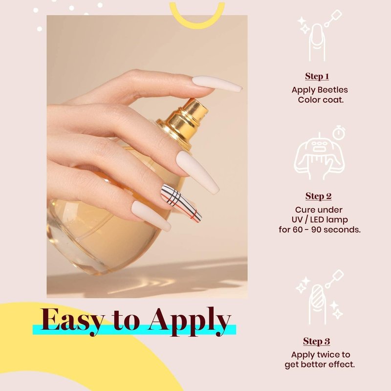 Beetles Grey Gel Nail Polish, 15ml Stone Beige Brown Cream Gel Polish, Soak Off Uv LED Lamp Cured Easter Nails Art Manicure Salon DIY Gift for Women