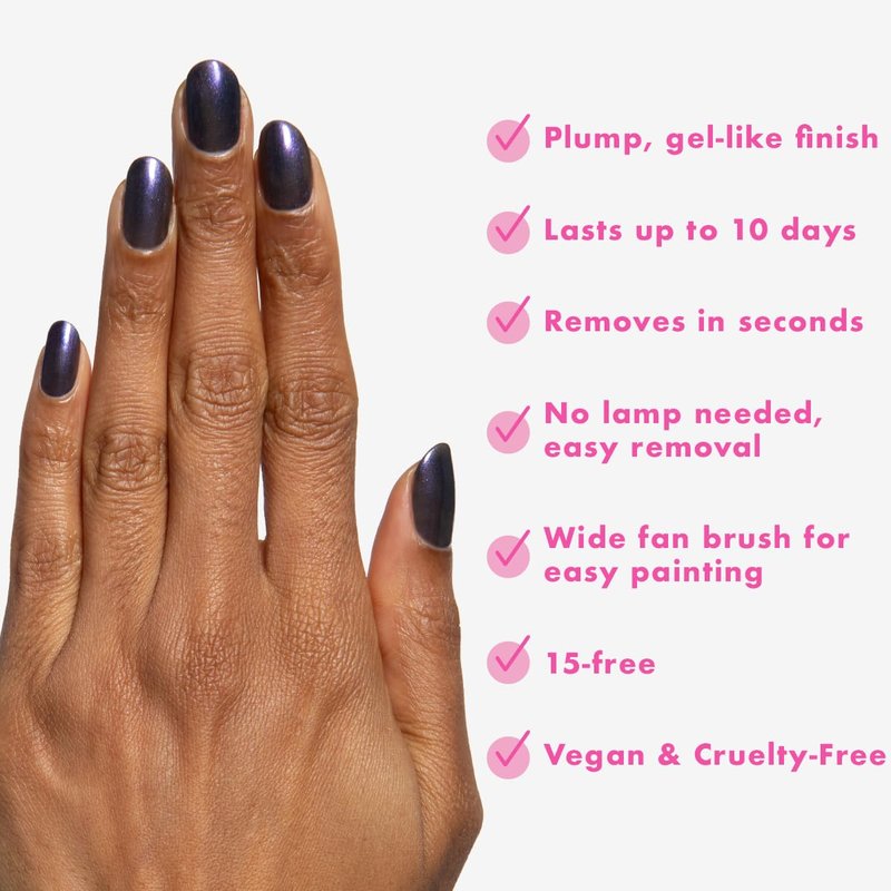 Olive & June Long Lasting Nail Polish | Star Wars: The Mandalorian & Grogu | No Lamp Needed Lasts up to 10 Days | Salon-Quality Gel-Like 15-Free Vegan & Cruelty-Free Chip-Resistant | Beskar Chrome