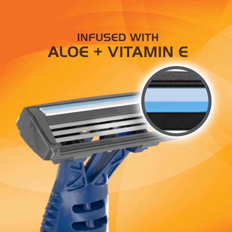 BIC Comfort 3 Advance Disposable Razors - Ultra-Soothing Close Shave | 4-Piece Set for Men