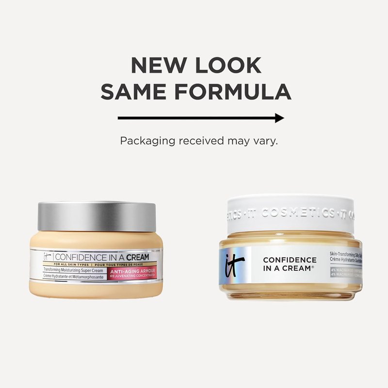 IT Cosmetics Confidence in a Cream | Hydrating Anti-Aging Face Moisturizer for All Skin Types - 48H Hydration & Skin Barrier Repair