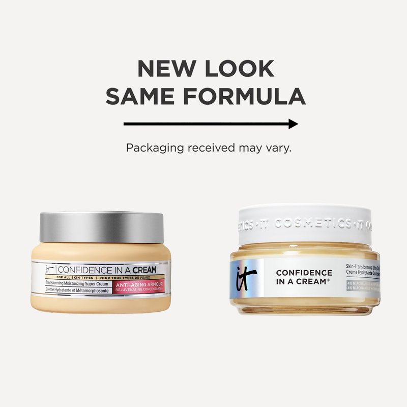 IT Cosmetics Confidence in a Cream - Anti Aging Face Moisturizer, Visibly Reduces Fine Lines & Wrinkles, Up To 48H Hydration, Repairs Skin Barrier, Squalane & Ceramides - 2 fl oz