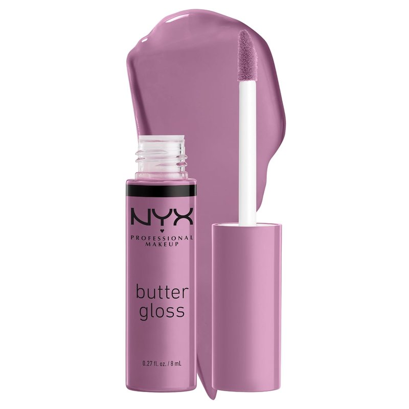 NYX PROFESSIONAL MAKEUP Butter Gloss - Non-Sticky Lip Gloss in Marshmallow (Muted Lilac)