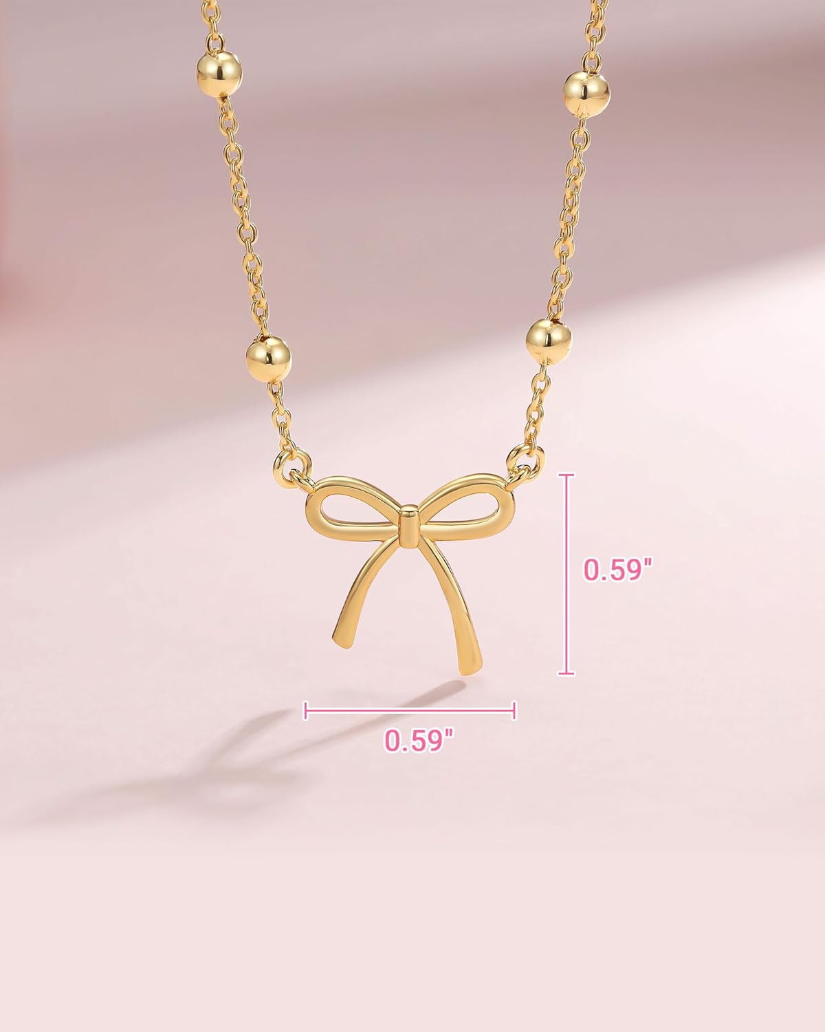 UNGENT THEM You Are Loved - Adorable Bow Necklace for Girls | Perfect Birthday Gift for Ages 8-18