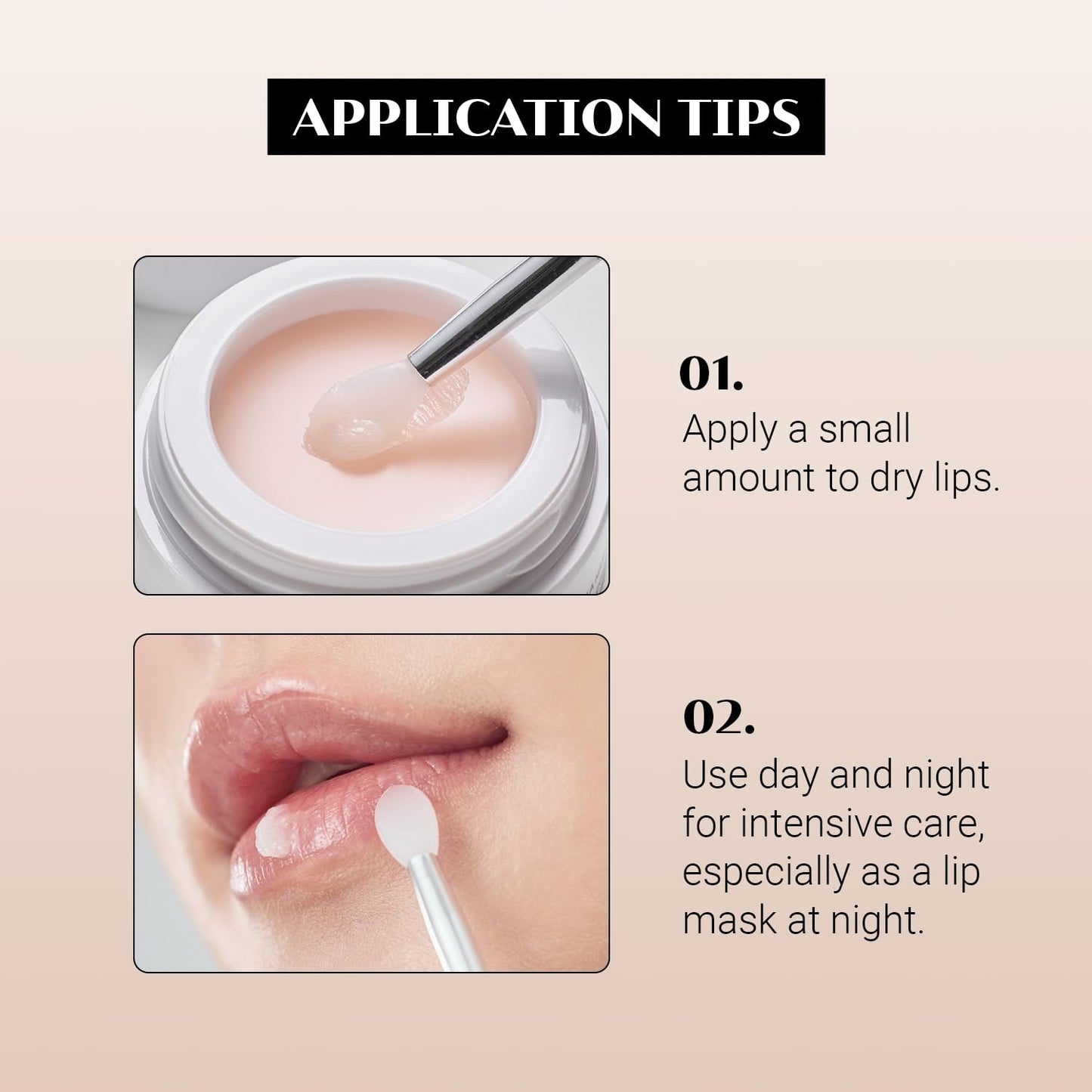Daera B.E Active Lip Cream 6g, Hydrating, Moisturizing and Plumping Korean Overnight Sleeping Mask for Dry Lips, Glossy Finish, Natural Ingredients, Non-Irritating, Gentle for Sensitive Skin