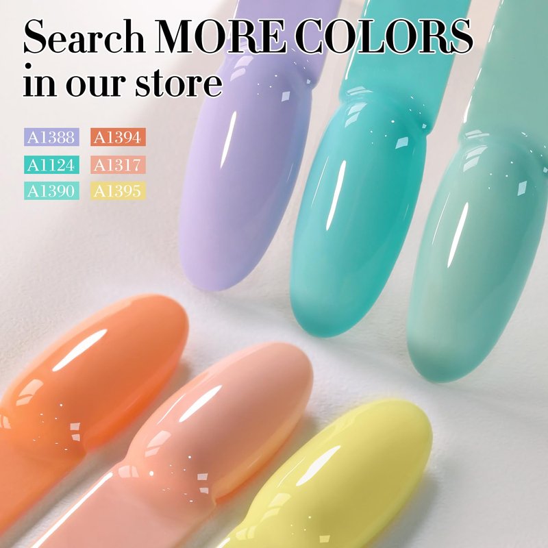 Double Rhythm 15ML Gel Nail Polish Pure Sheer Same Color Same Bottle Soak Off Gel Polish Art Manicure Salon DIY at Home for Women (Light Yellow-A1395)