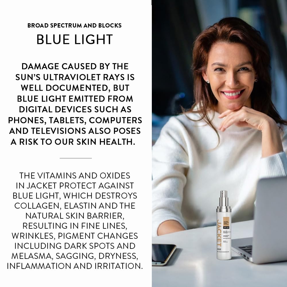 SPF 40+ Anti-Aging Tinted Mineral Moisturizer for Face, Broad Spectrum Sunscreen with Matte Finish, Lightweight Water-Resistant Daily UV Protection, Blue Light Defense, Hydrating Skin-Perfecting Tint