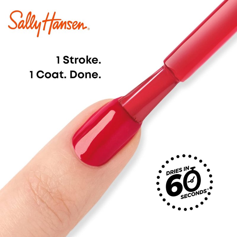 Sally Hansen Holo-Glow Nail Polish - Quick Dry, Streak-Free Shine | 101 Shine Bright | Holographic Light Grey Color