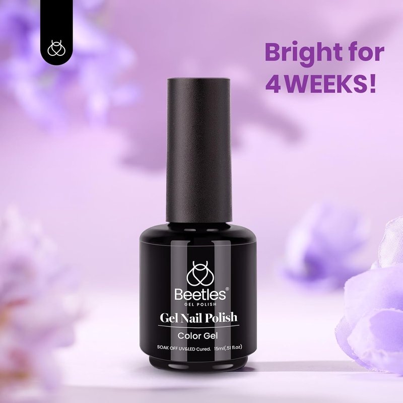 Beetles Purple Gel Nail Polish - Bright 15ml Soak Off UV Gel for All Seasons | Perfect Gift for Women
