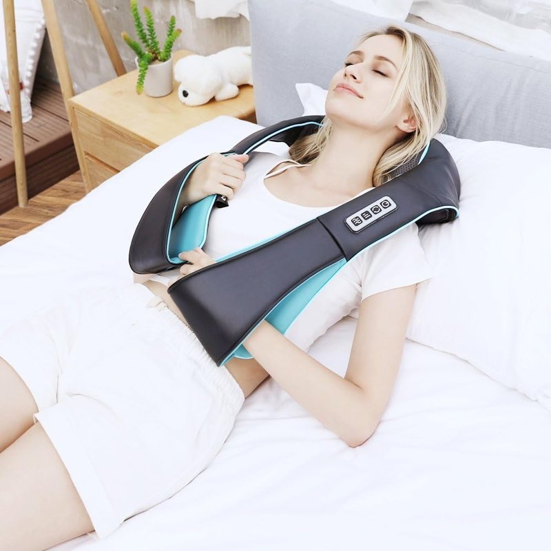 Mo Cuishle Shiatsu Neck and Back Massager with Heat - Electric 4D Deep Tissue Relief | Perfect Gift for Dad, Mom, and Couples