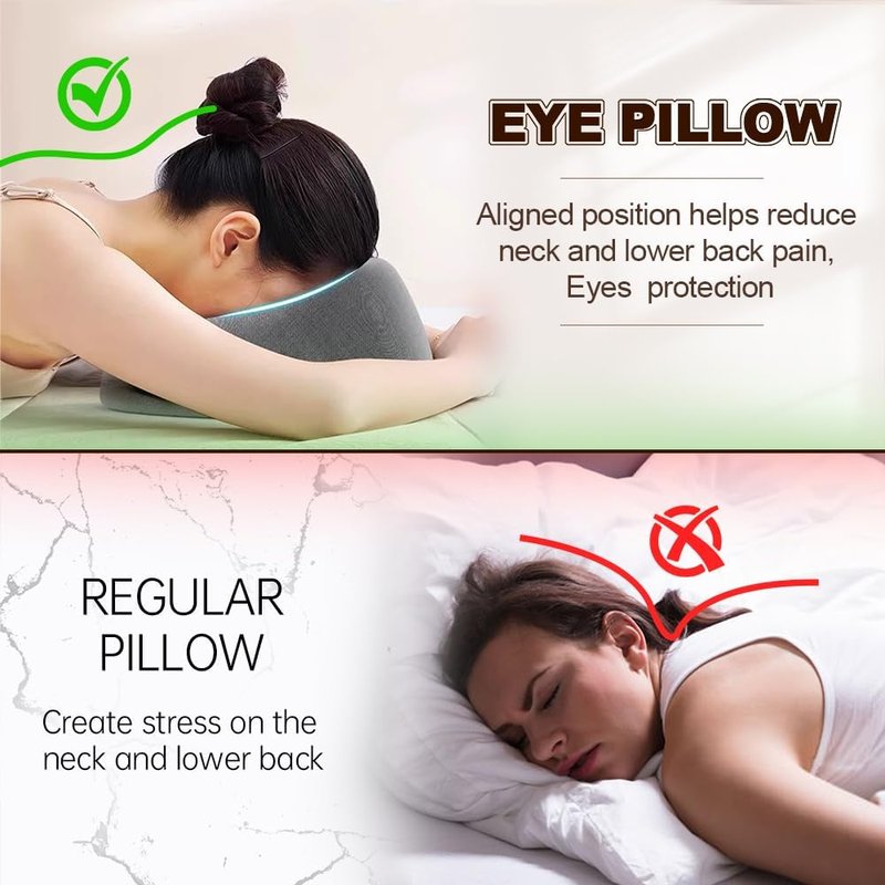 Face Down Pillow for Massage Table,Massage Headrest for Bed,Stomach Sleeping,BBL Pillow After Surgery,Post-Eye Surgery Recovery,Tanning Pillow with Removable Cover
