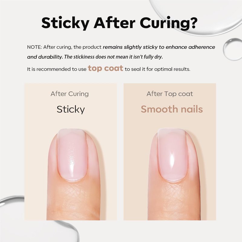 Builder Nail Gel - 7-in-One Clear Rubber Base Gel Polish for Strong Extensions | DIY Home Salon Use