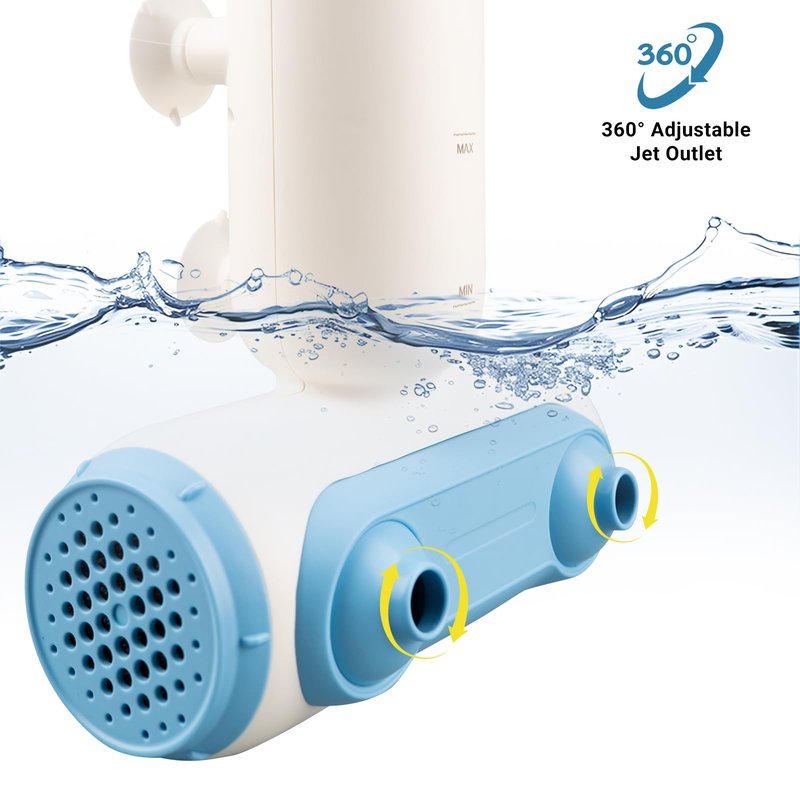 Portable Jet Spa for Bathtub - Electric Bath Jets for Tub with Dual Hydro Massage Nozzles & Soothing Bubbles, Adjustable Whirlpool Effect for Relaxing Home Spa Experience (blue white)