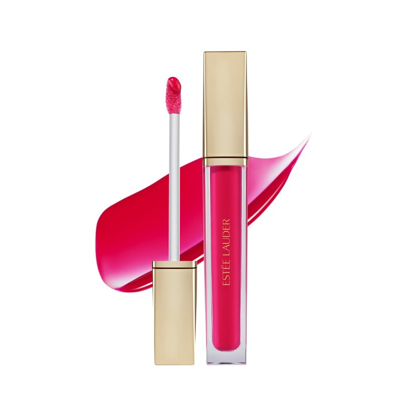 Estée Lauder Glossy Pout Lip Oil | Plumping & Moisturizing with a Sheer Tint | Includes Hyaluronic Acid + Vitamin E, 01 Raspberry Squeeze