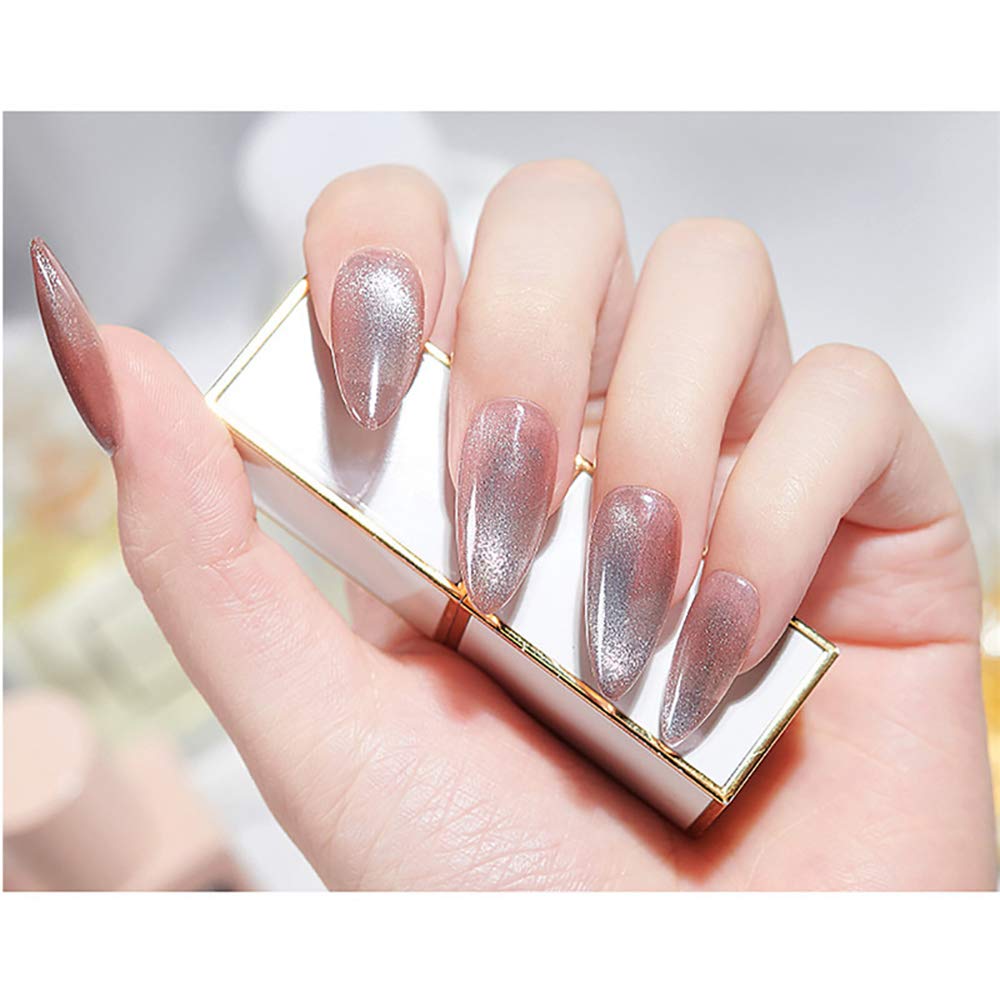 WOKOTO 6Pcs 3d Cat Eyes Magnet Magnetic UV Gel Nail Polish Magnet Pens Set Flower Ombre Design Double Head Magnet Stick Manicure DIY Tools Nail Magnet For Cat Eye Designs Wands