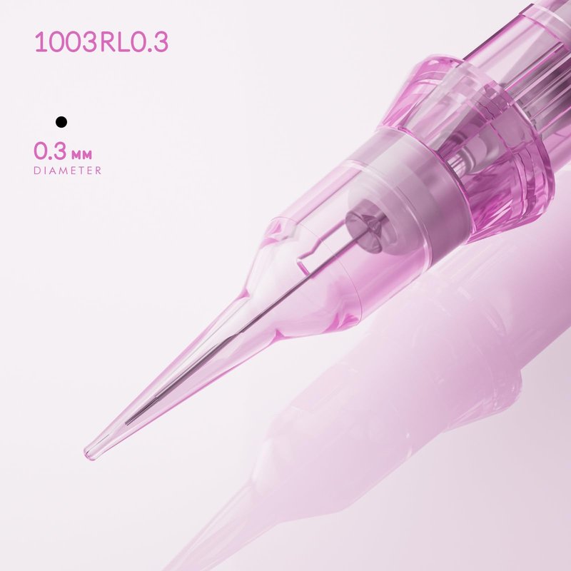 BIOMASER PINKY Pro Tattoo Cartridge Needles, 3RL Tattoo Cartridges Round Liner, 20 count Professional Disposable Tattoo Needles with Membrane for Tattooing Permanent Eyebwow,lip,Hair Scalp(1003RL)